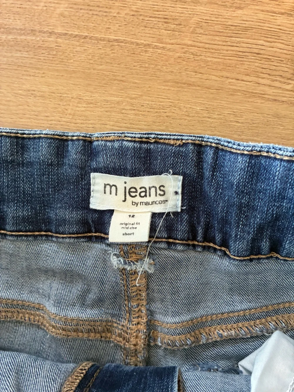 Maurices Distressed Dark Blue Denim Shorts
